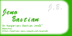 jeno bastian business card